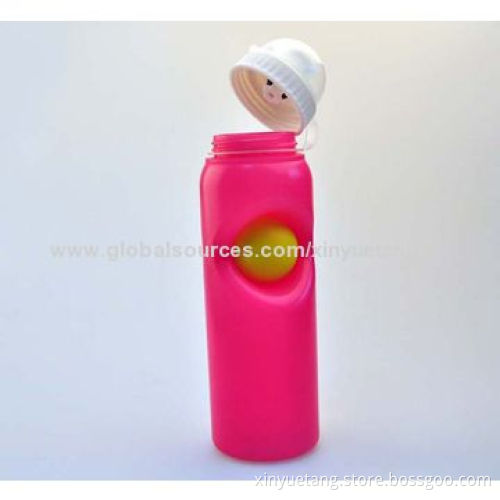 750mL PP Material Red Plastic Water Bottle, Made in China, Measures 7.5 x 26.5cm